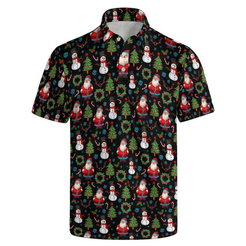 Santa Tee-Off Men's Christmas Golf Polo