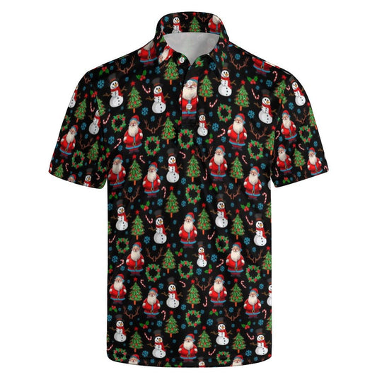 Santa Tee-Off Men's Christmas Golf Polo