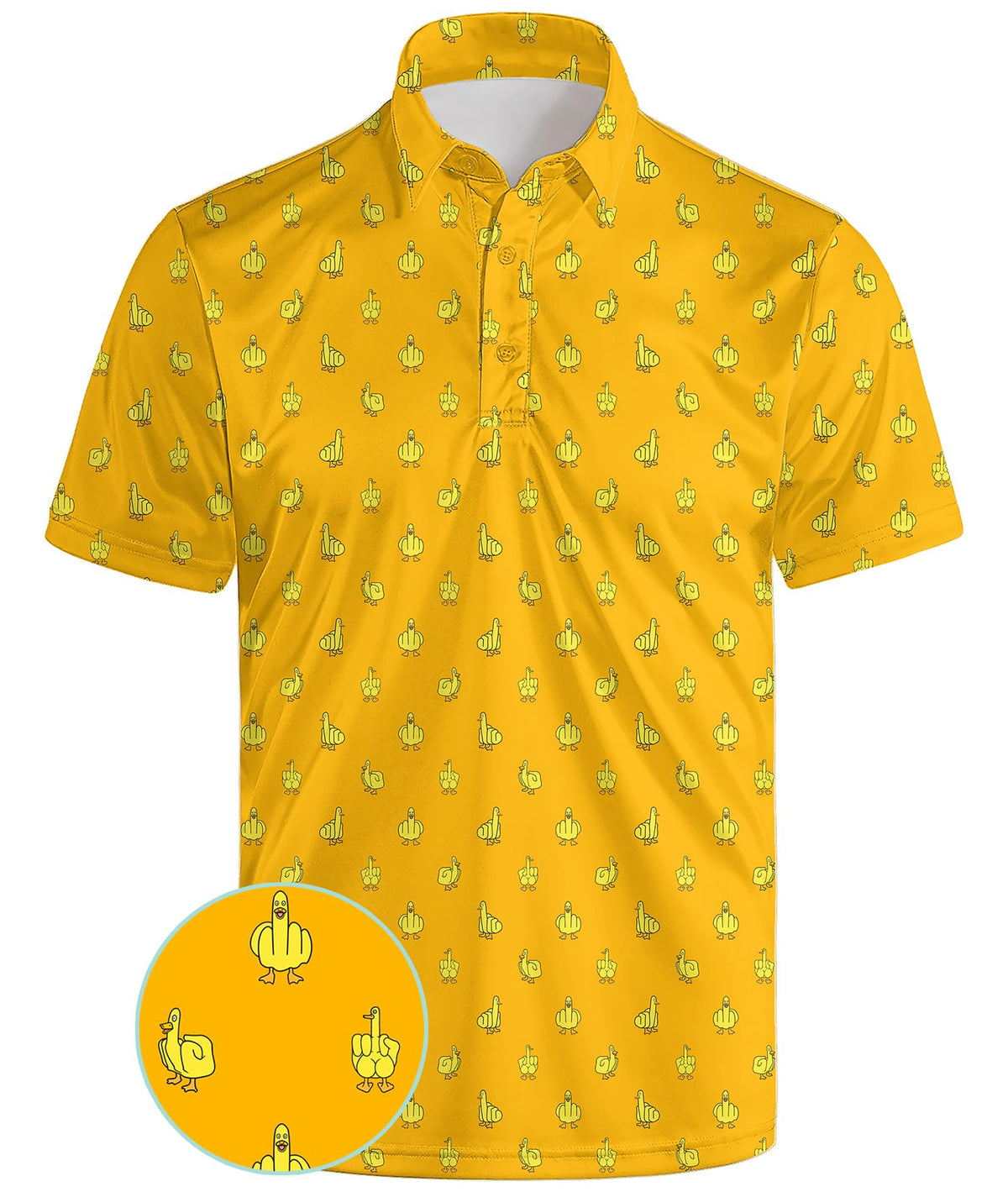 MDLBNSI Men's Humor Golf Polo - Duck Design